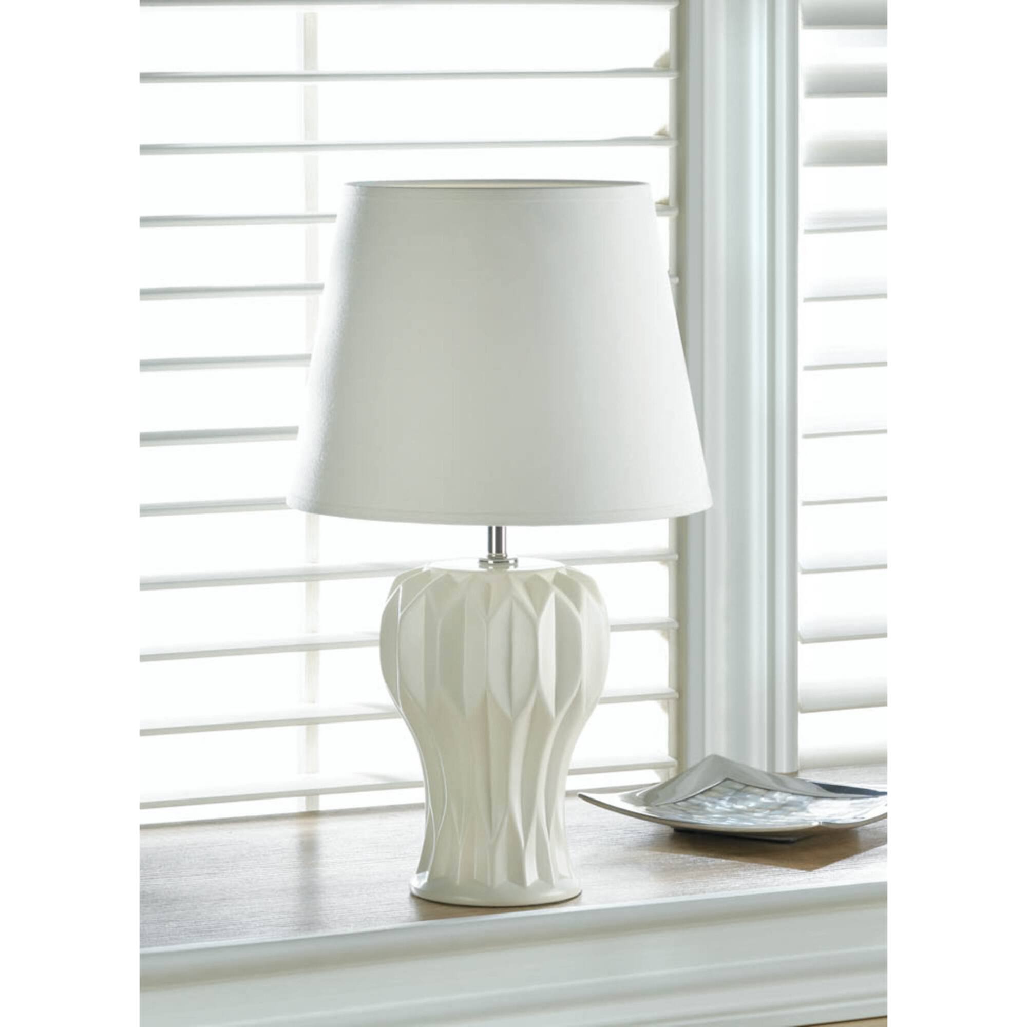 Abstract Curved Table Lamp 10.75" x 10.75" x 18.25